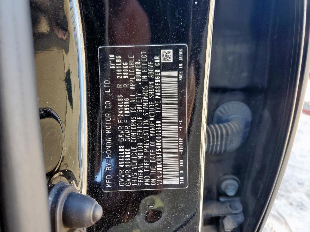 2017 HONDA ACCORD