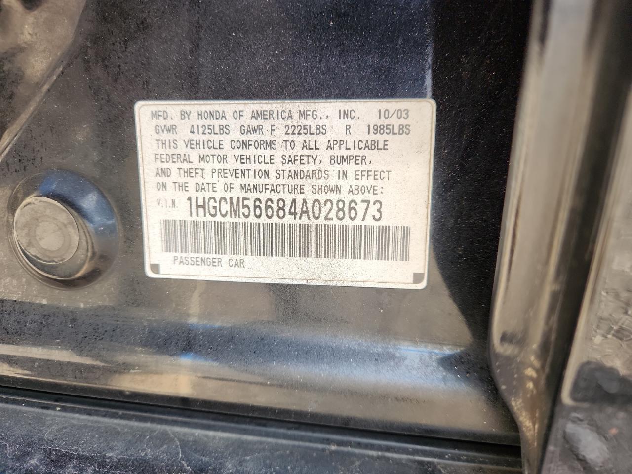 2004 HONDA ACCORD