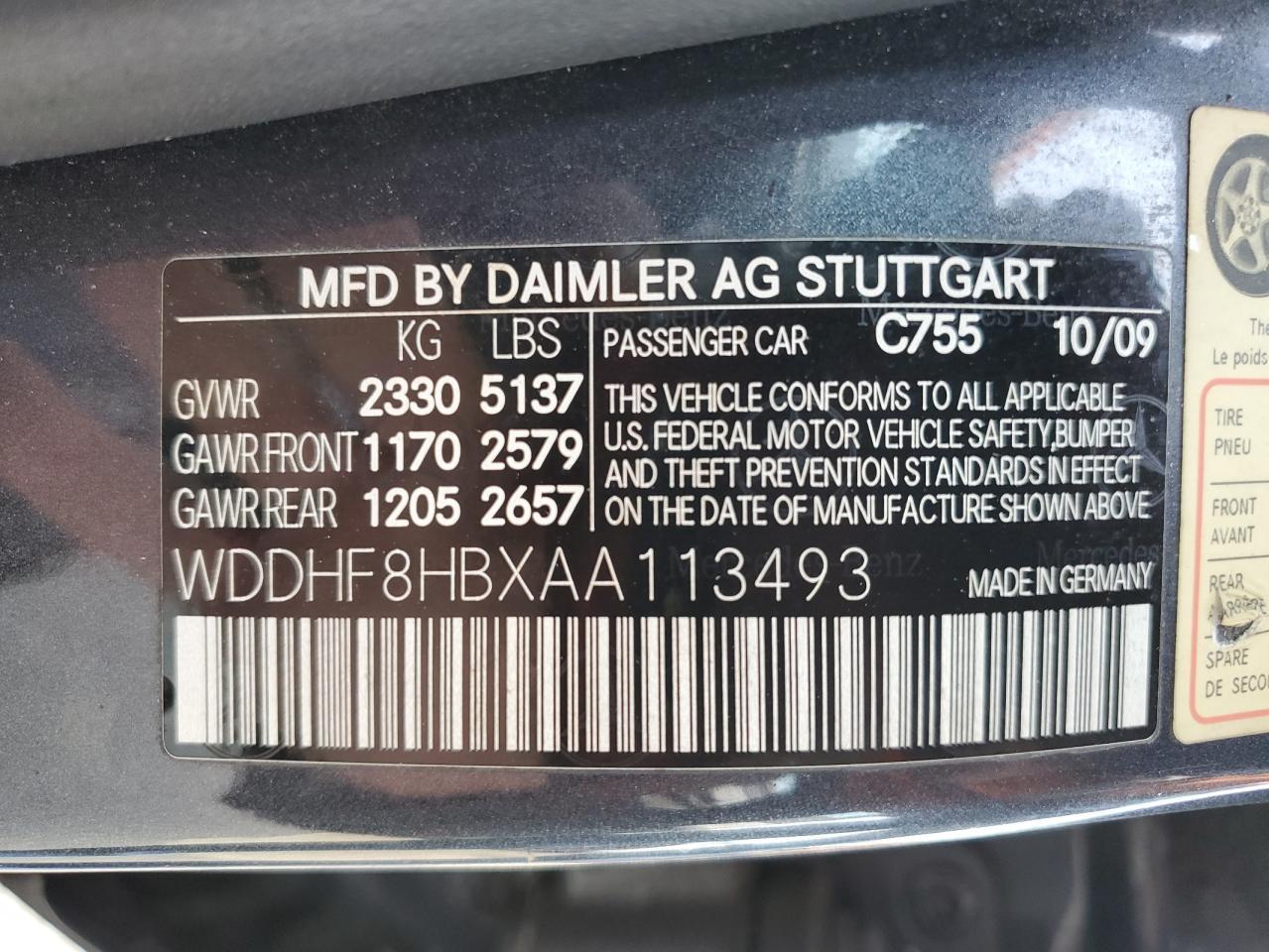2010 MERCEDES-BENZ E-Class