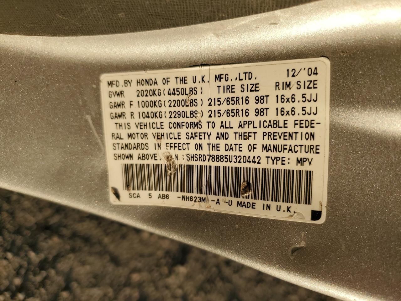 2005 HONDA CR-V