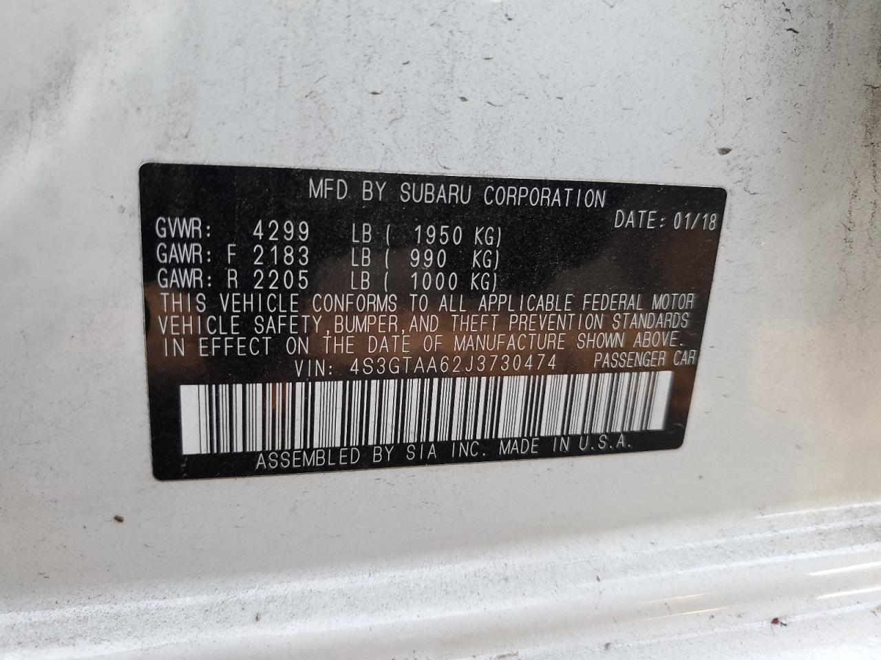 2018 SUBARU IMPREZA