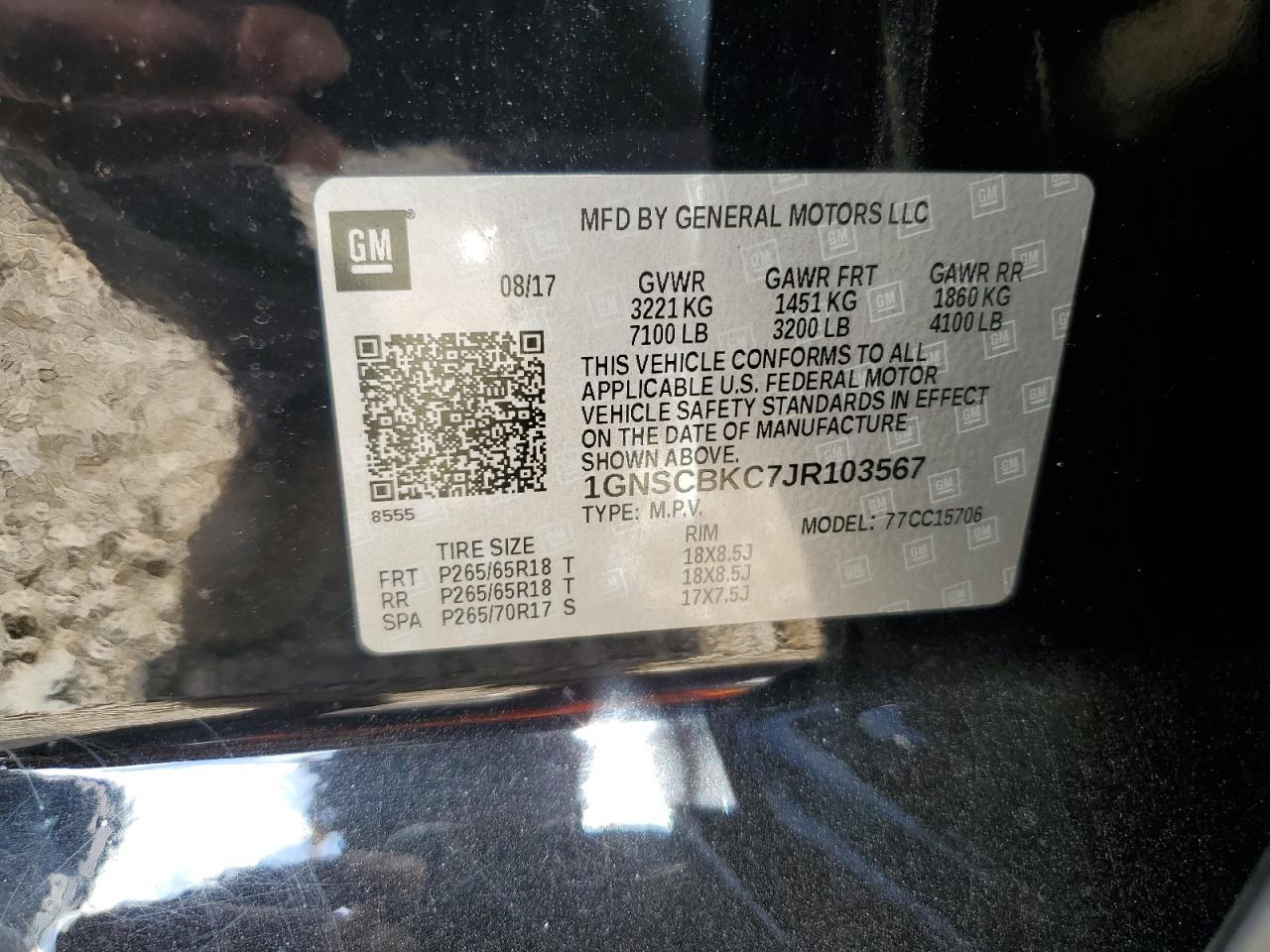 2018 CHEVROLET Tahoe