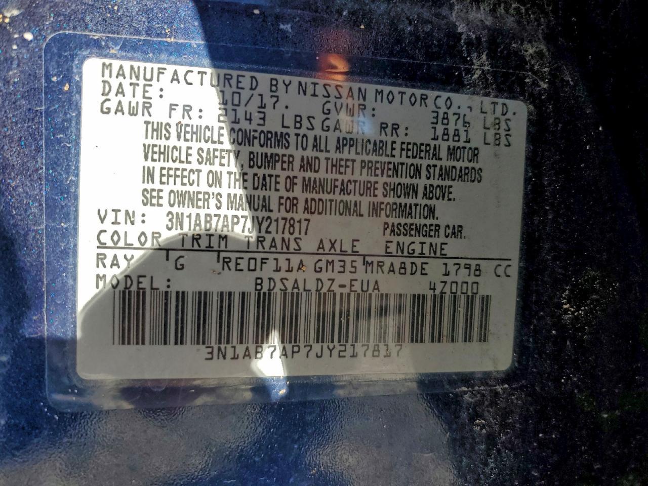 2018 NISSAN SENTRA