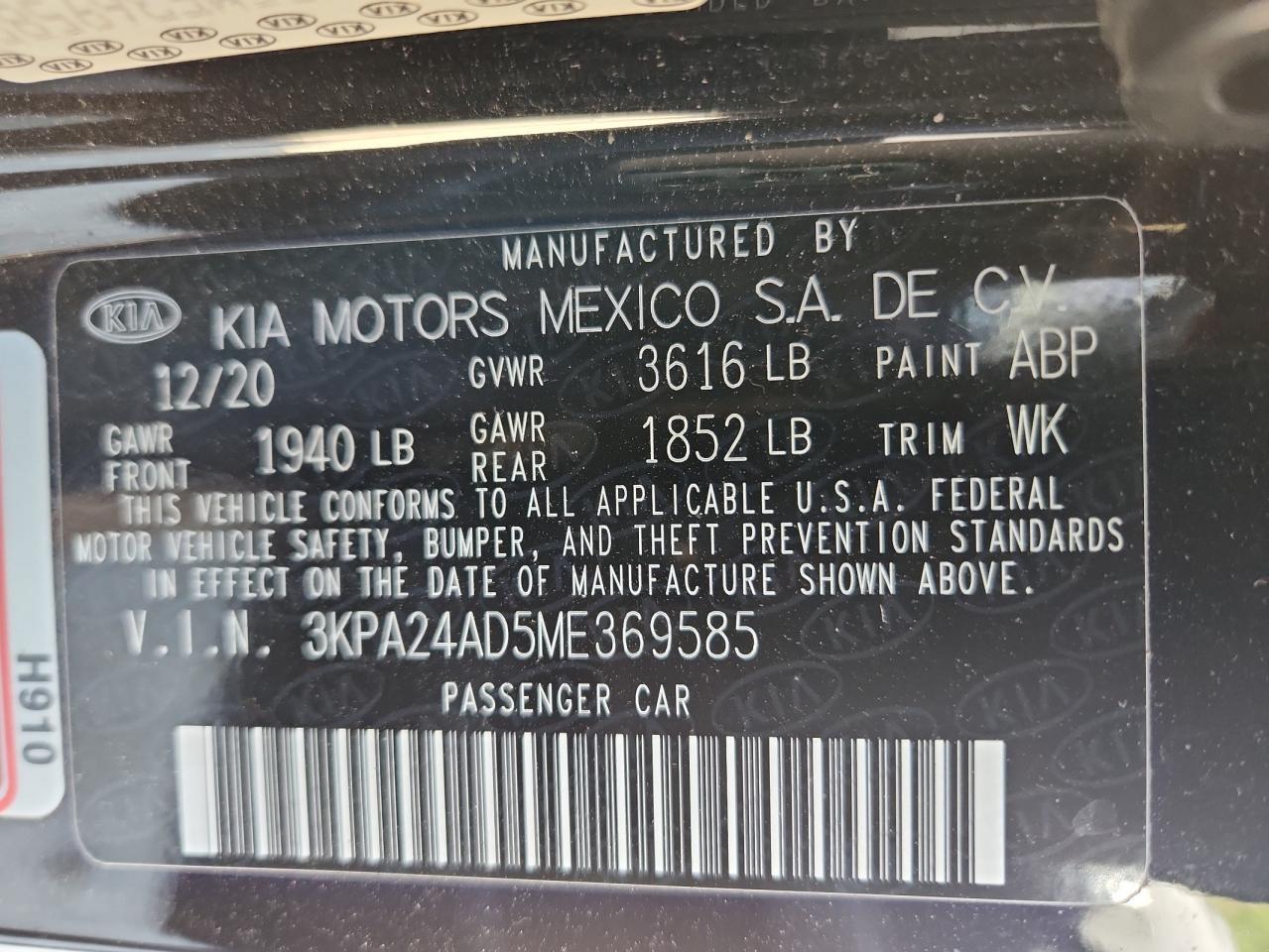 2021 KIA RIO