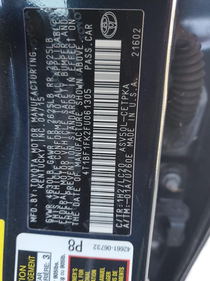 2015 TOYOTA CAMRY