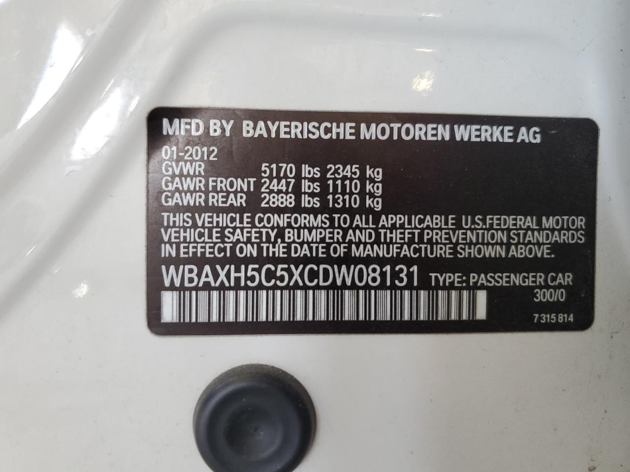 2012 BMW 5 series