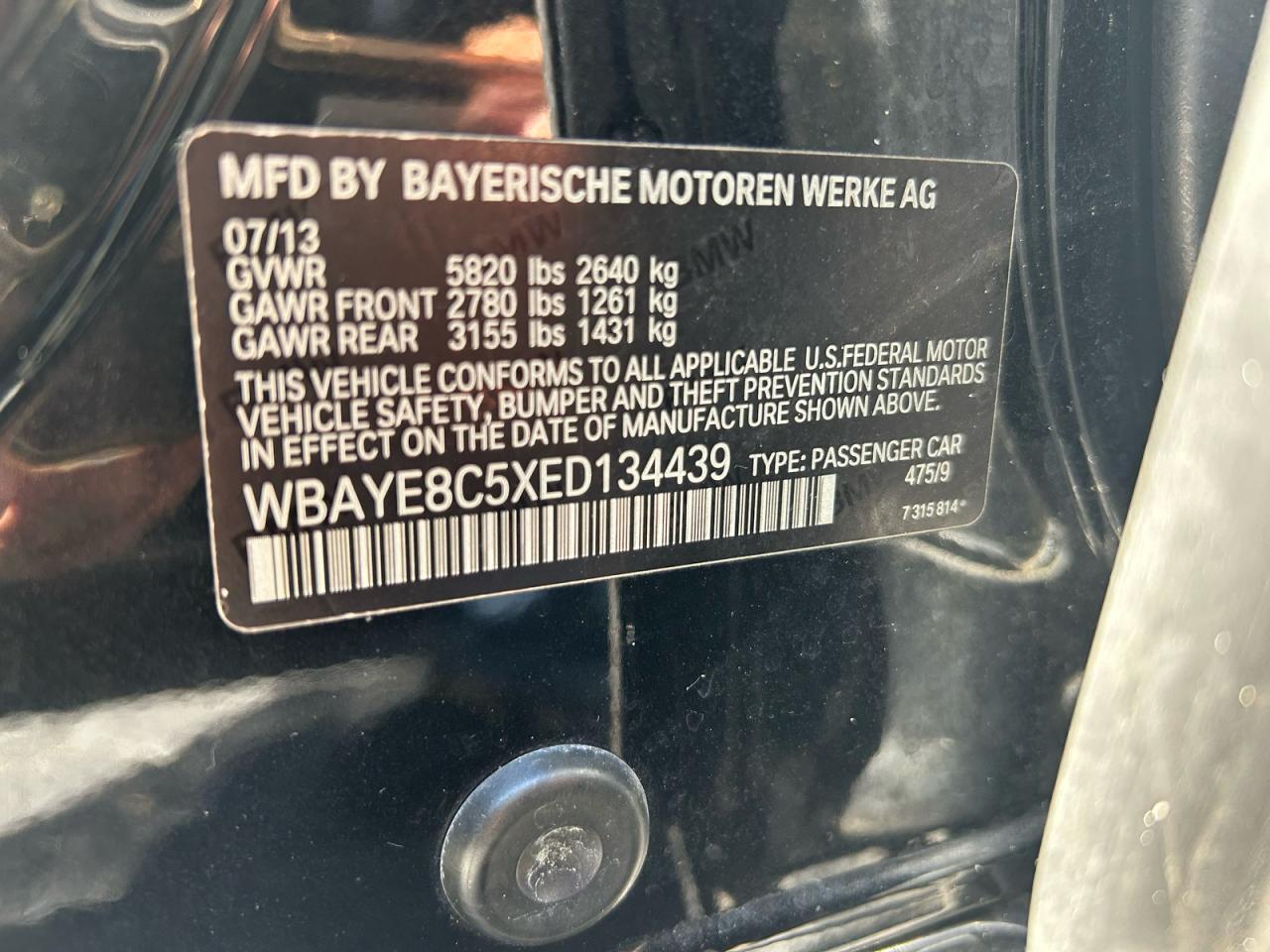 2014 BMW 7 series