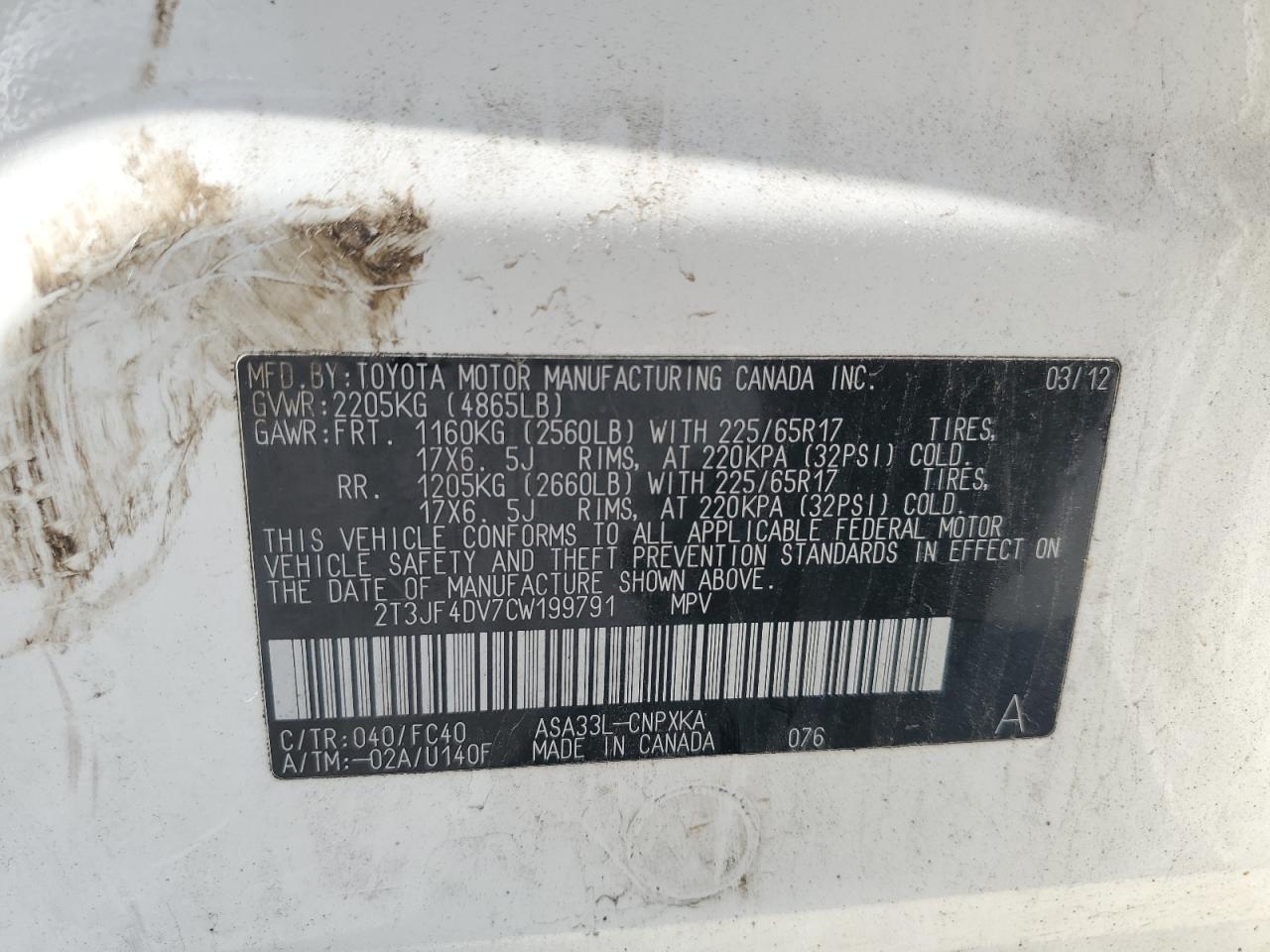 2012 TOYOTA RAV4
