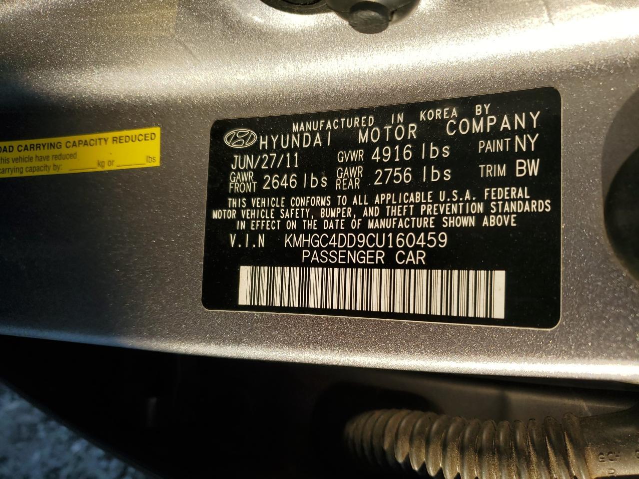 2012 HYUNDAI GENESIS