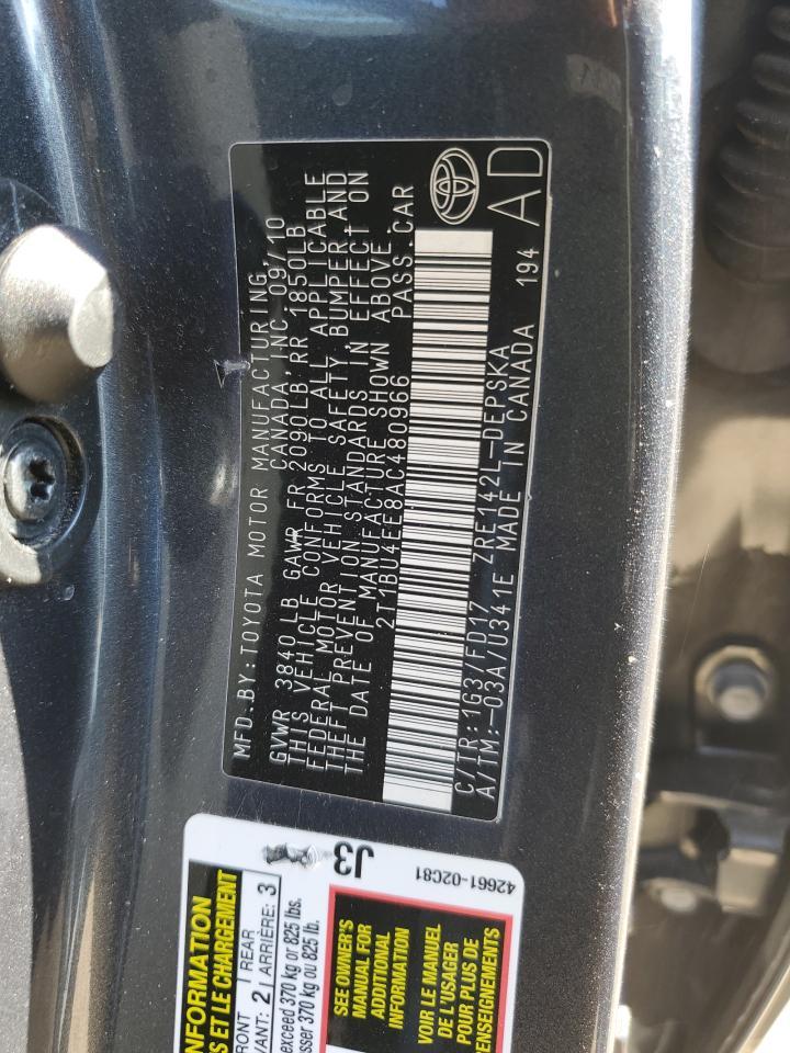 2010 TOYOTA COROLLA