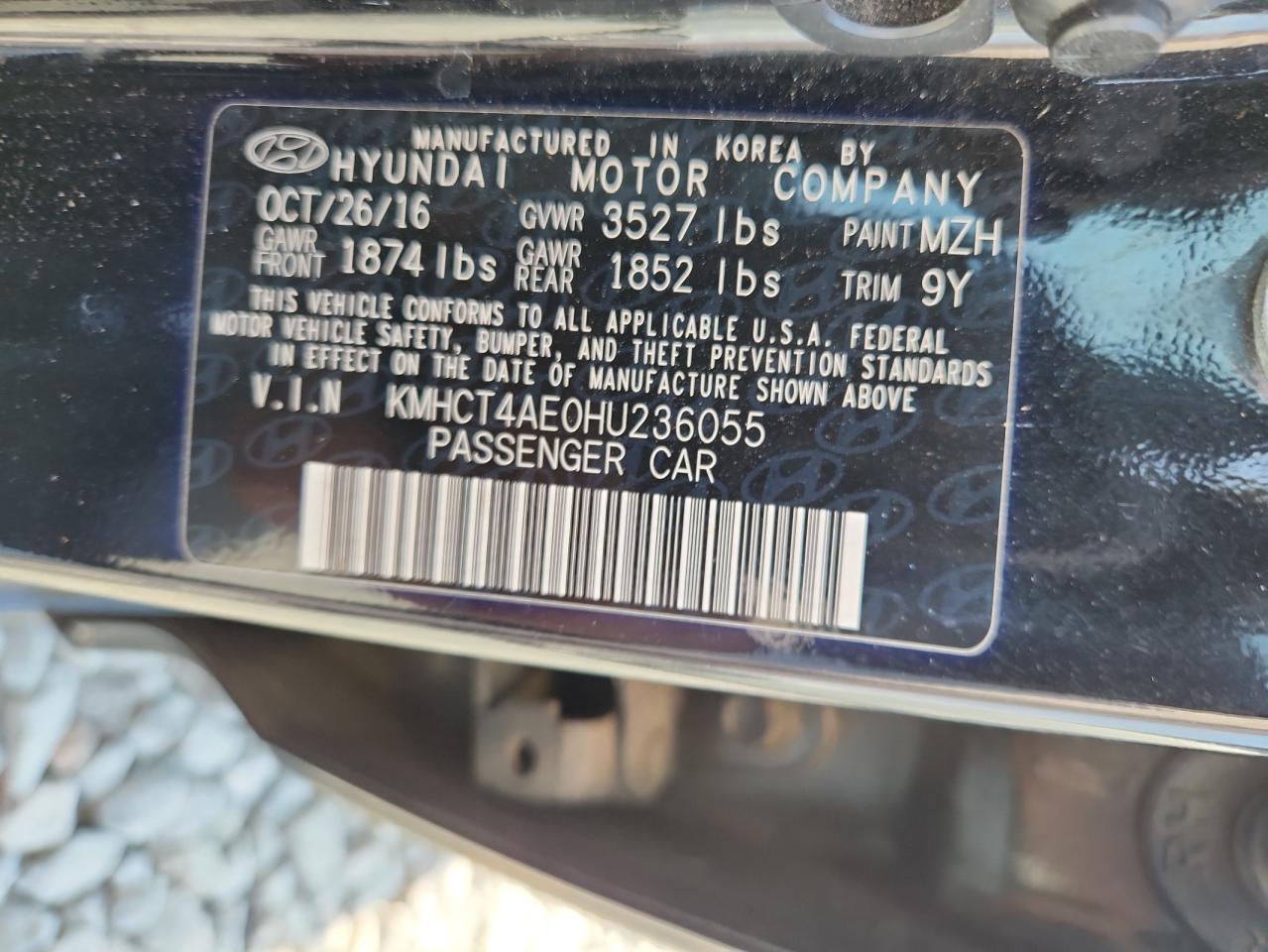2017 HYUNDAI ACCENT