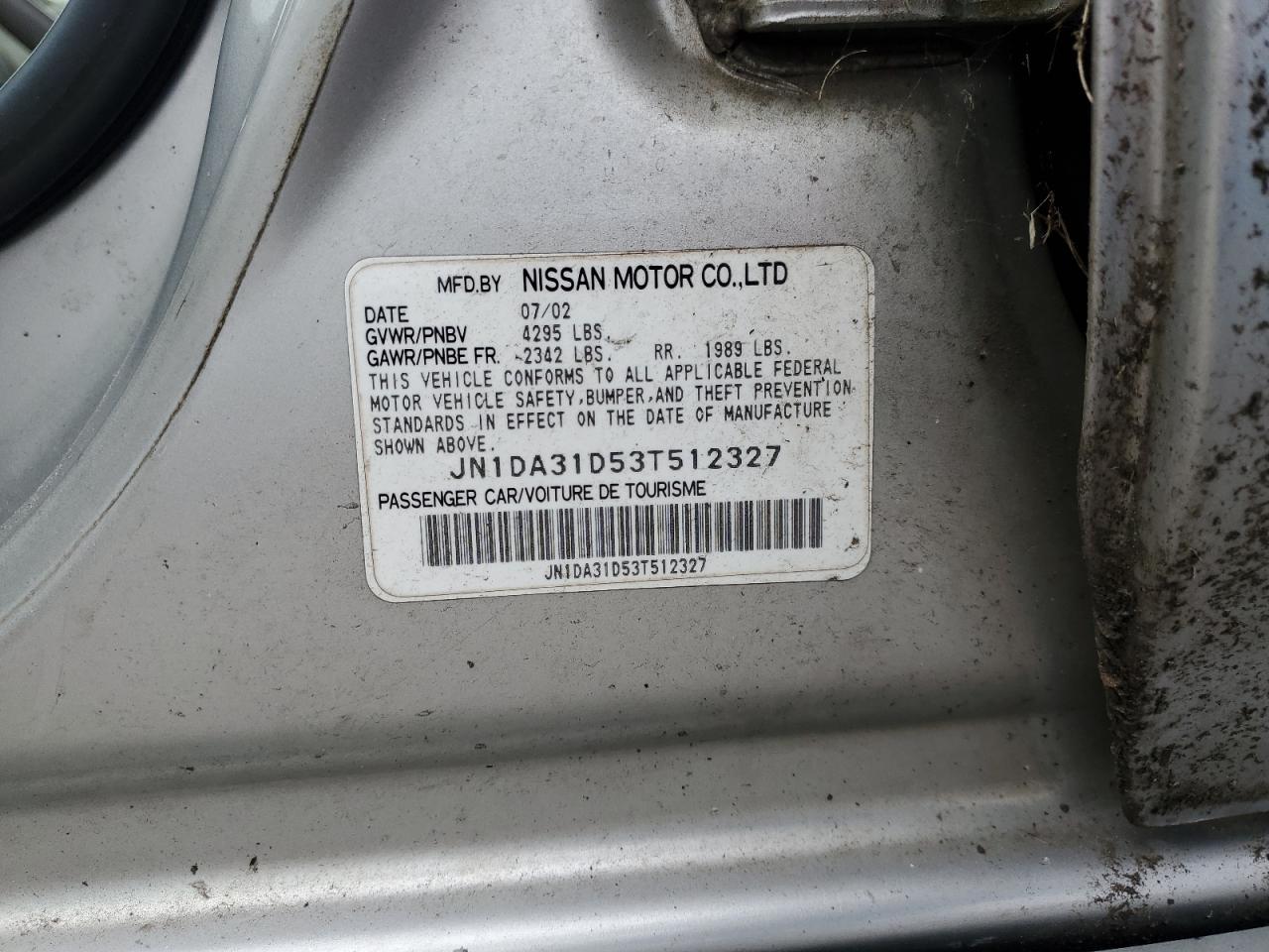 2003 NISSAN Maxima