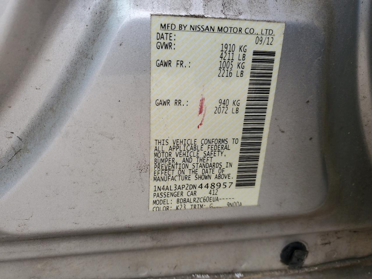 2013 NISSAN ALTIMA
