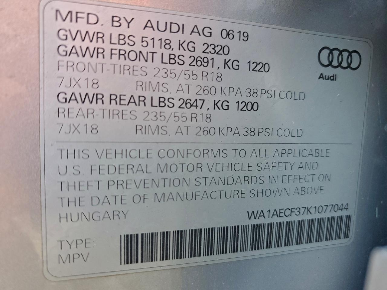 2019 AUDI Q3