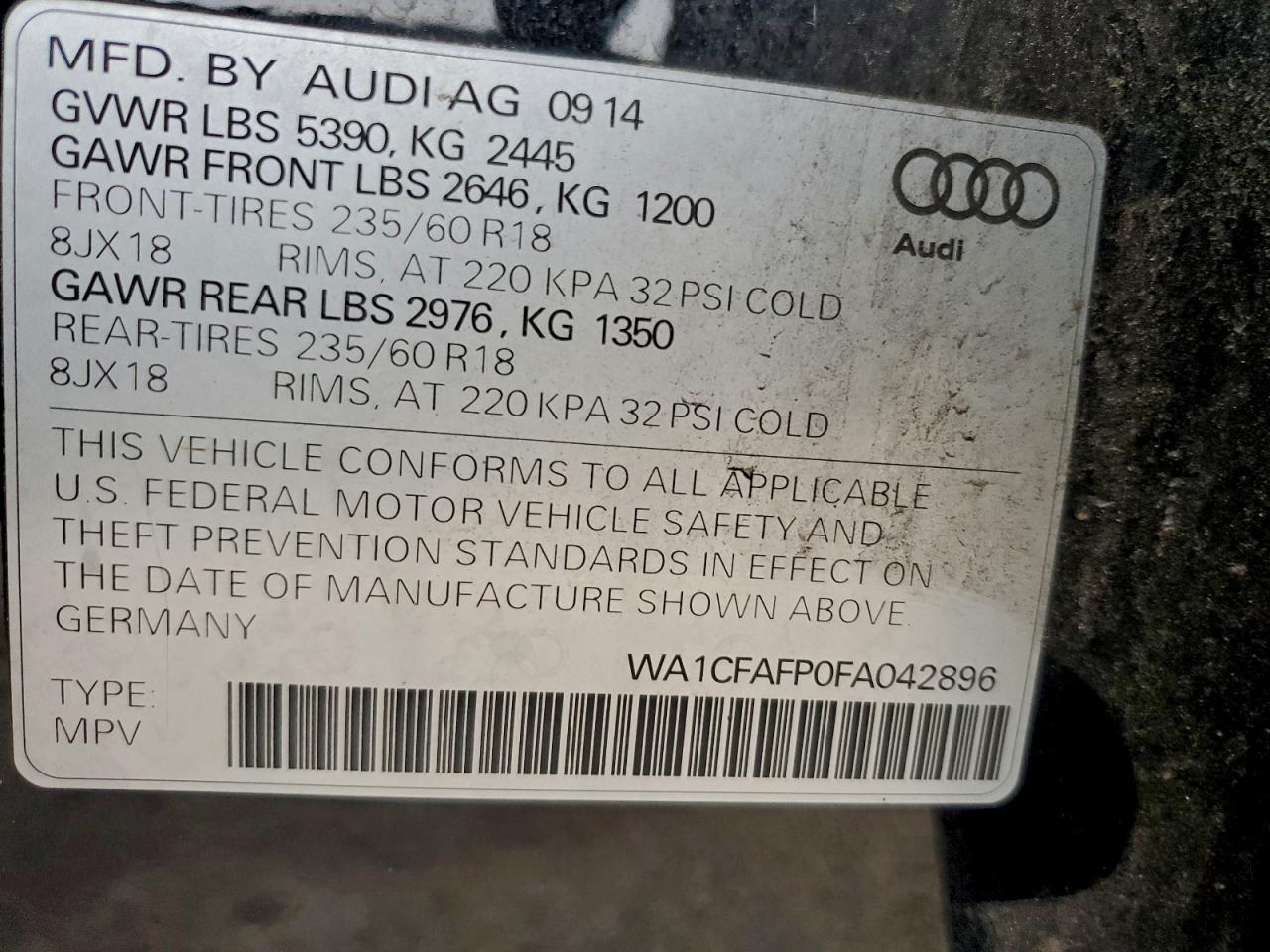 2015 AUDI Q5