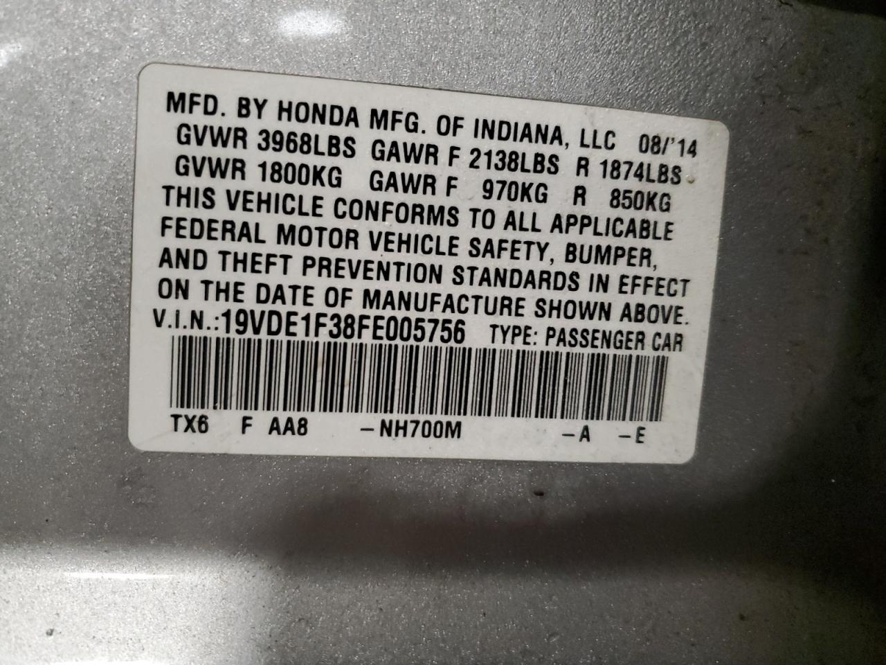 2015 ACURA ILX