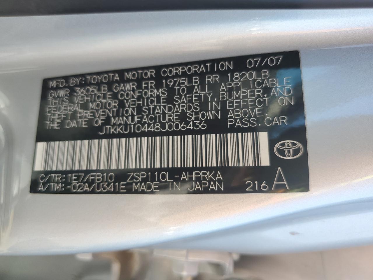 2008 TOYOTA SCION