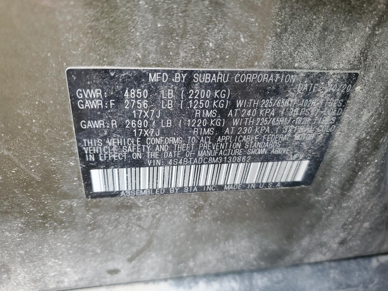 2021 SUBARU Outback
