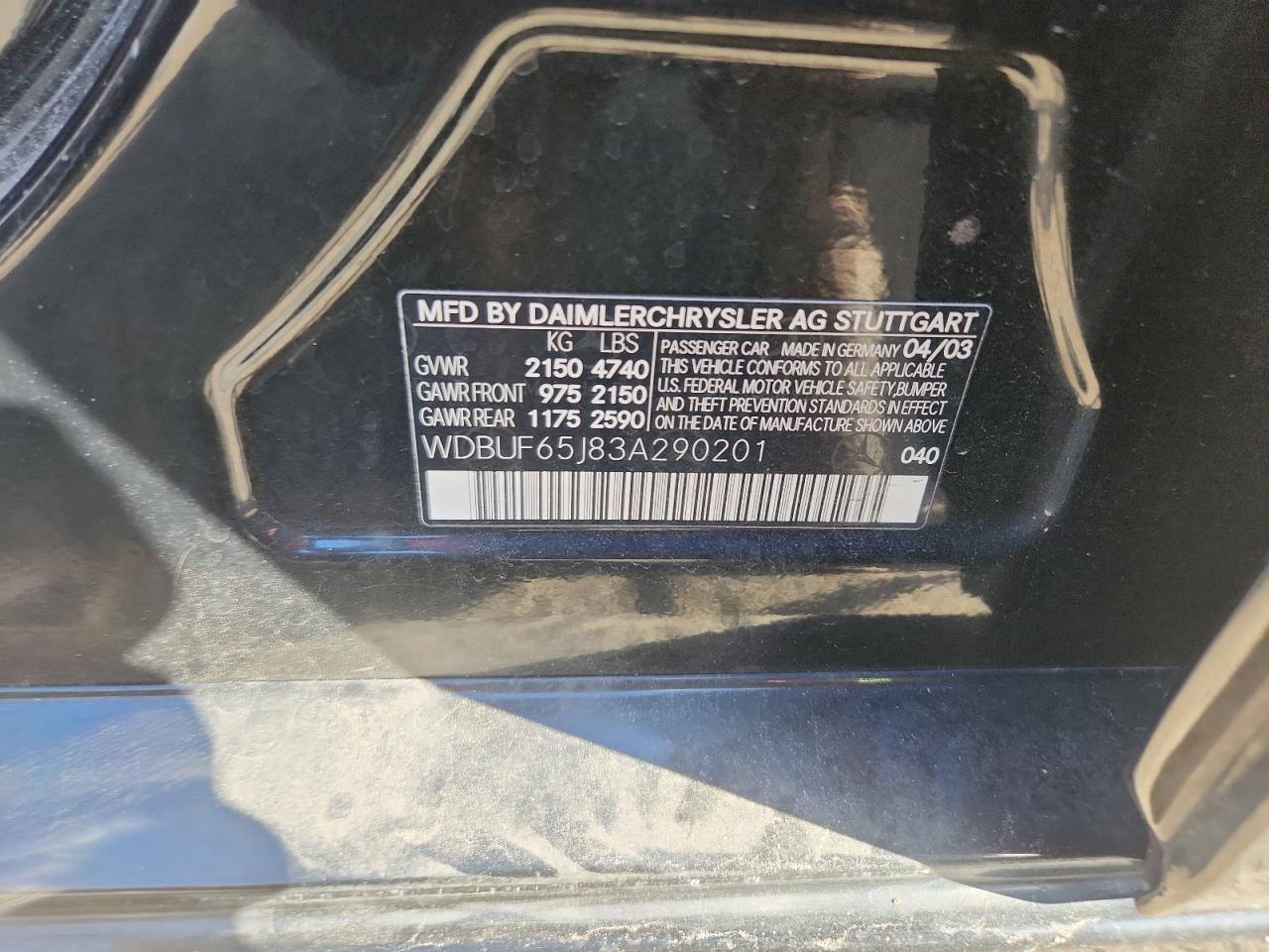 2003 MERCEDES-BENZ E-Class