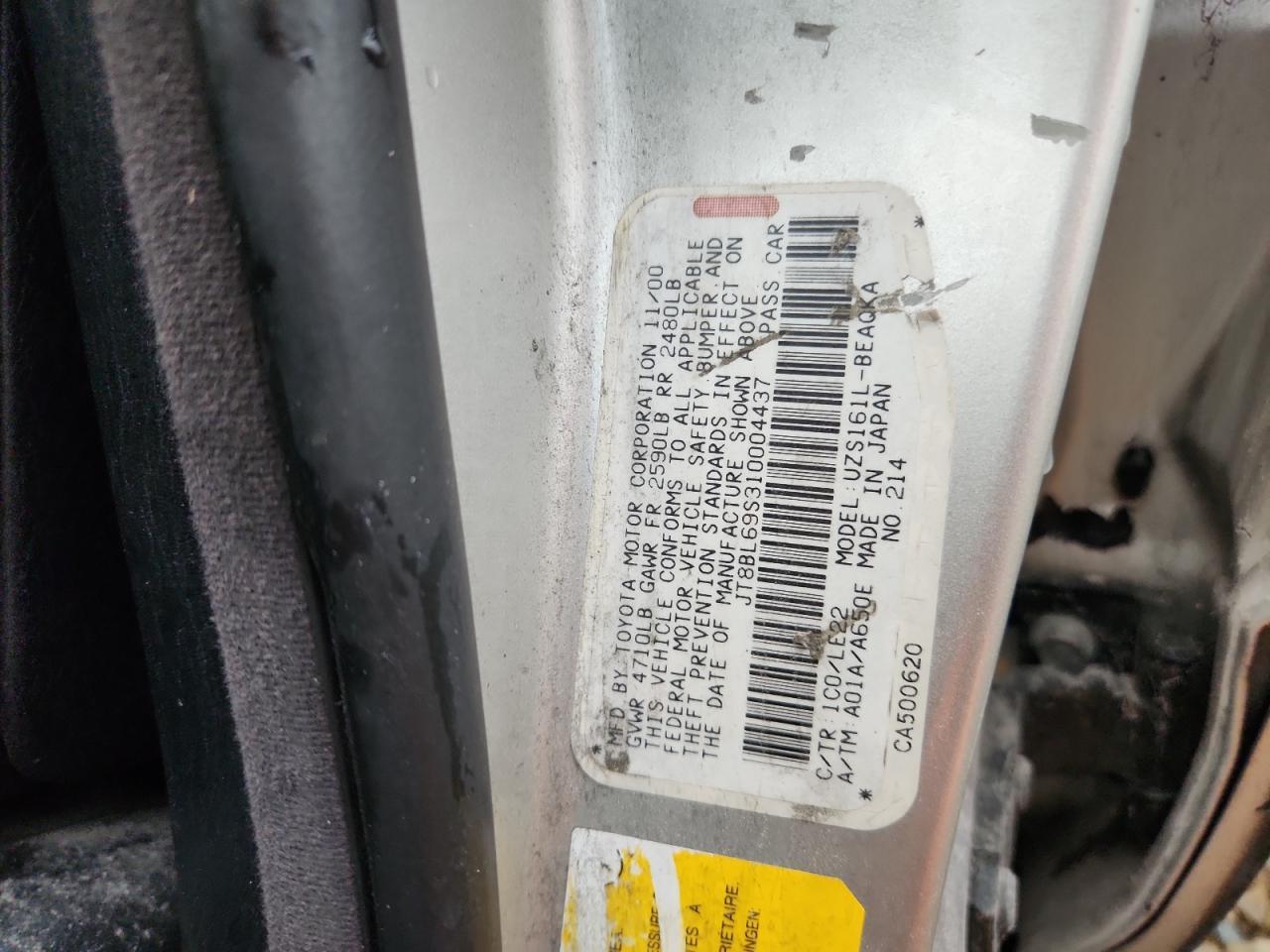 2001 LEXUS Gs 430