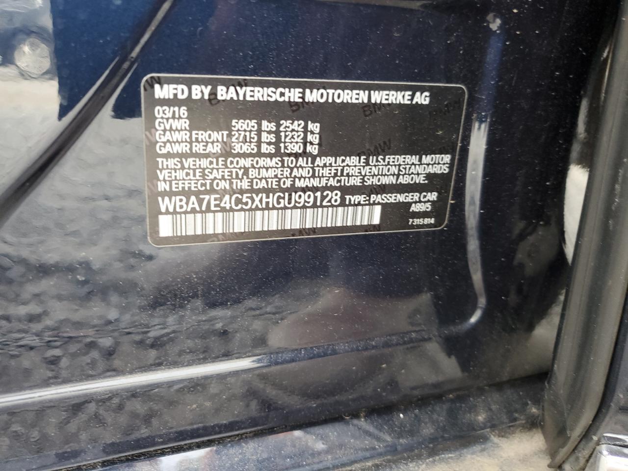 2017 BMW 7 series