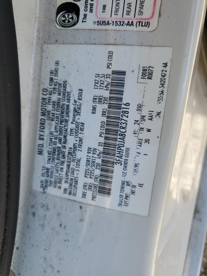 2012 FORD FUSION