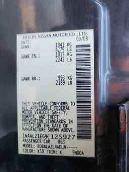 2009 NISSAN ALTIMA