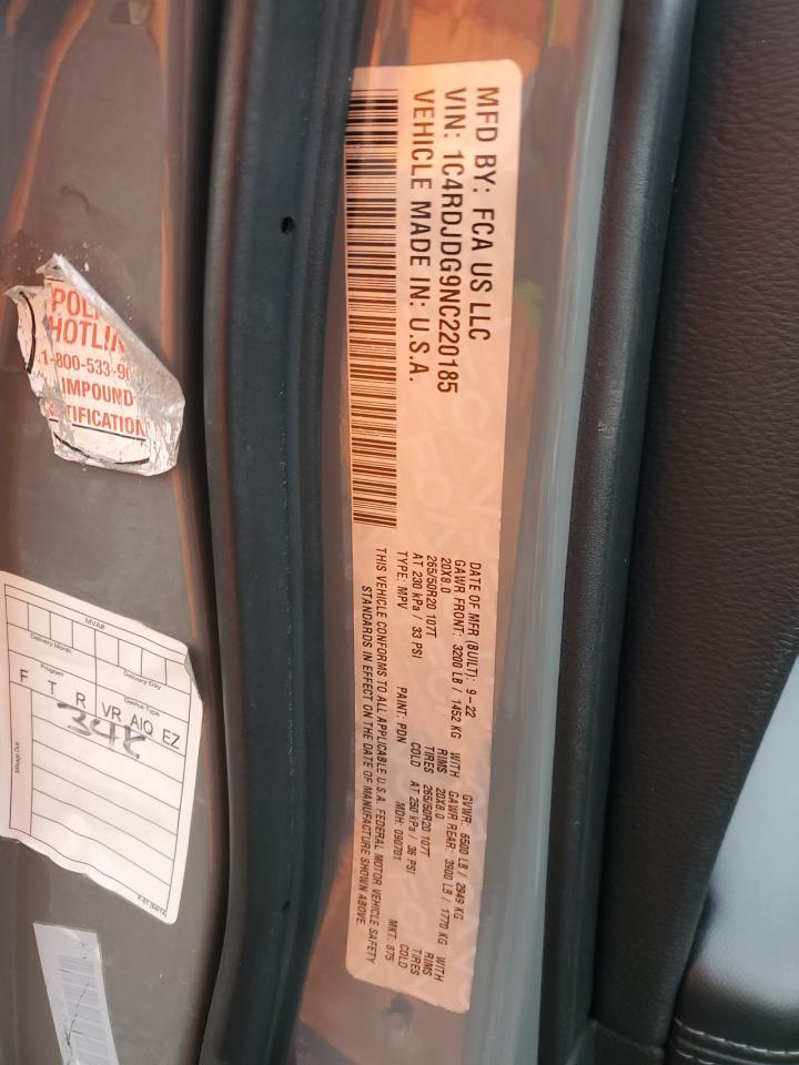 2022 DODGE DURANGO