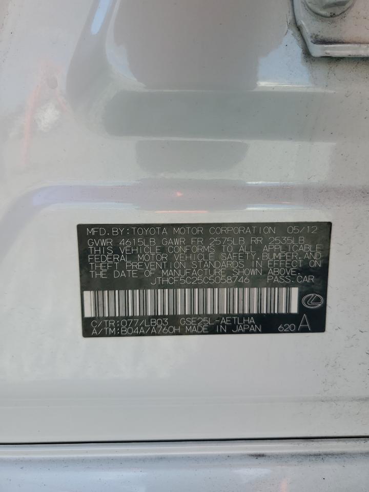 2012 LEXUS IS 250