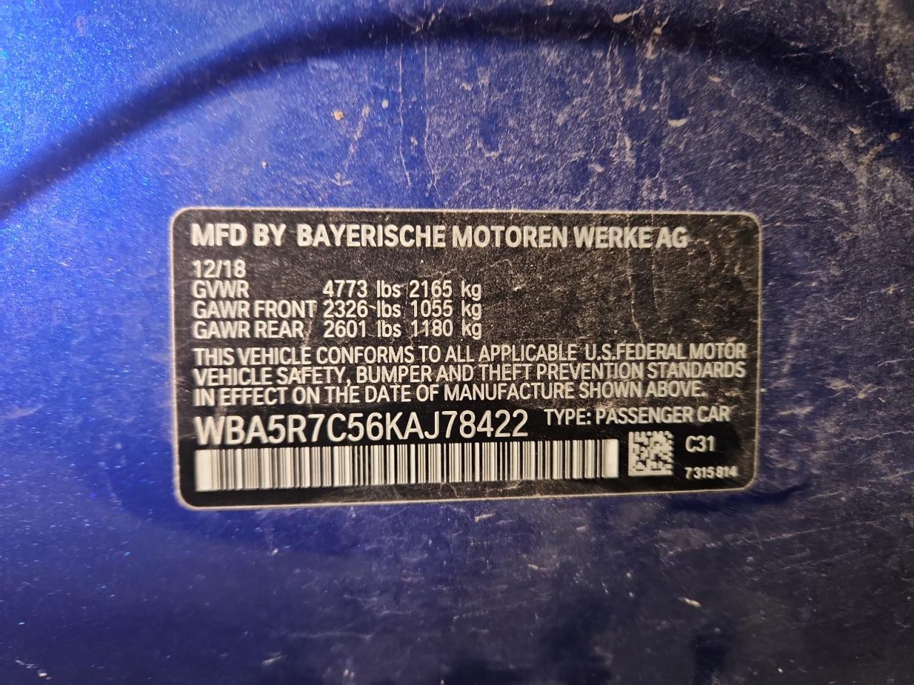 2019 BMW 3 SERIES