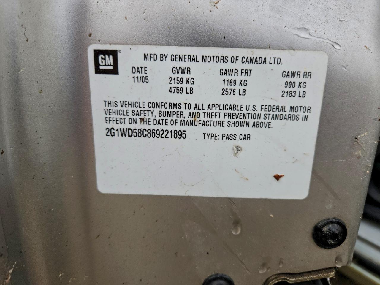 2006 CHEVROLET IMPALA