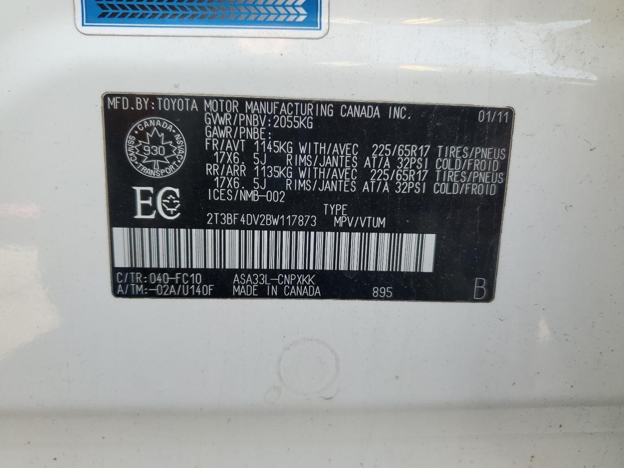 2011 TOYOTA RAV4