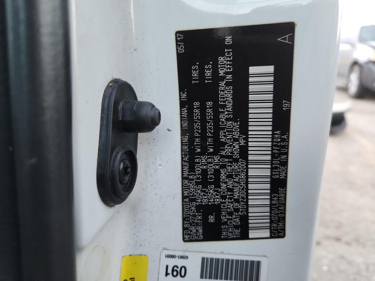 2017 TOYOTA SIENNA