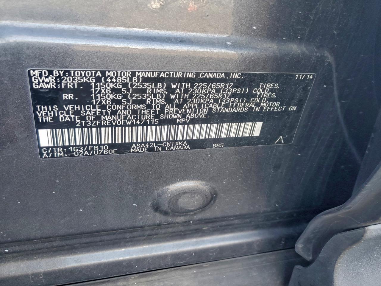 2015 TOYOTA RAV4