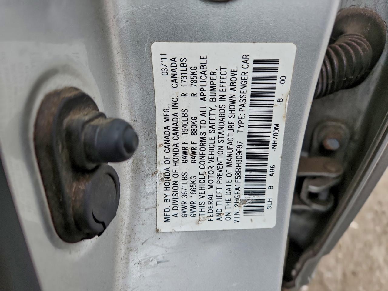 2011 HONDA CIVIC