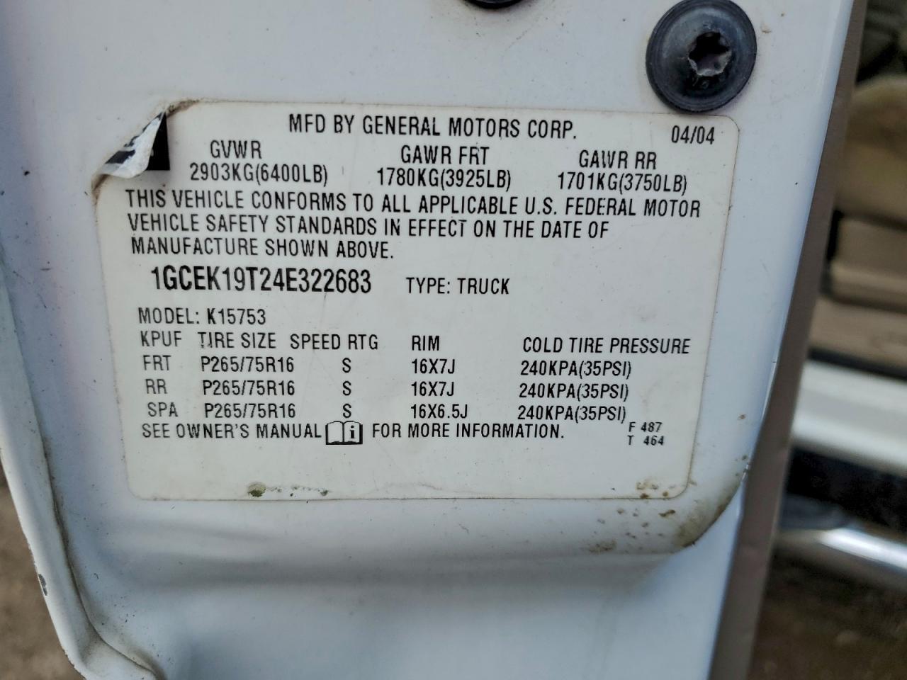 2004 CHEVROLET Silverado