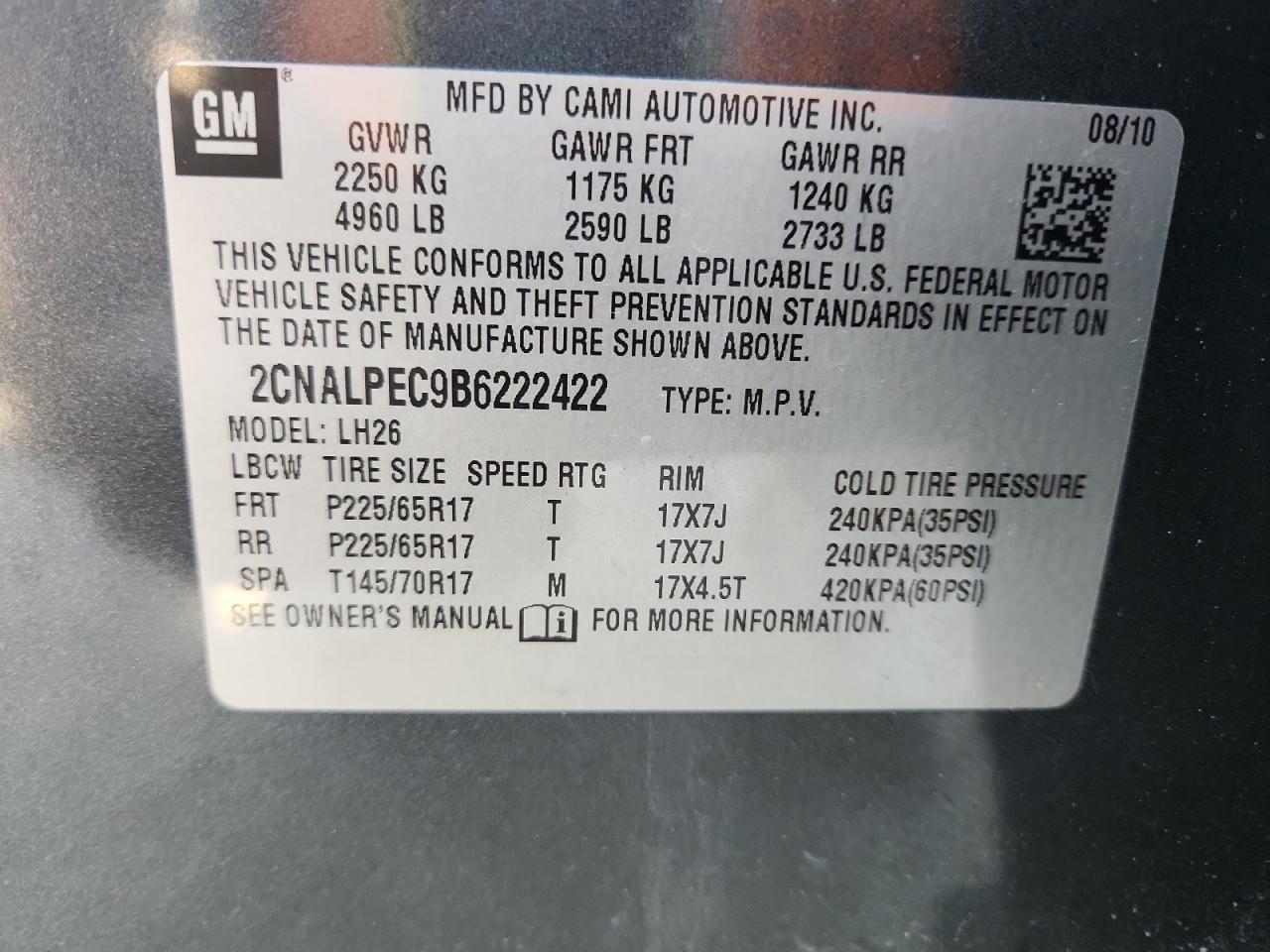 2011 CHEVROLET EQUINOX