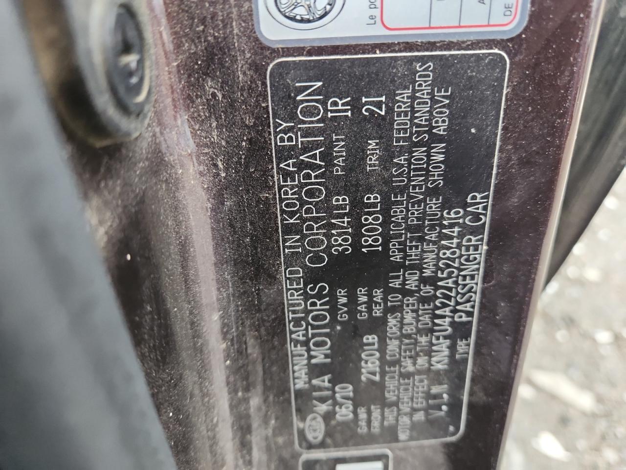 2010 KIA FORTE