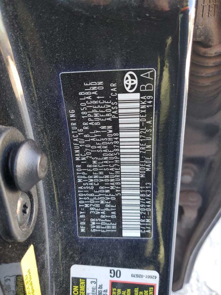 2017 TOYOTA COROLLA