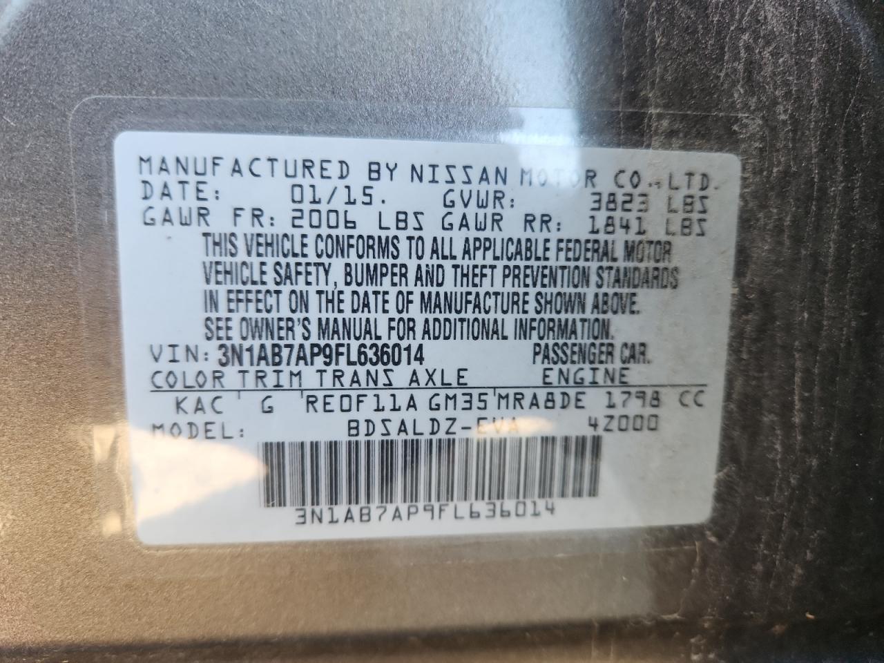 2015 NISSAN SENTRA