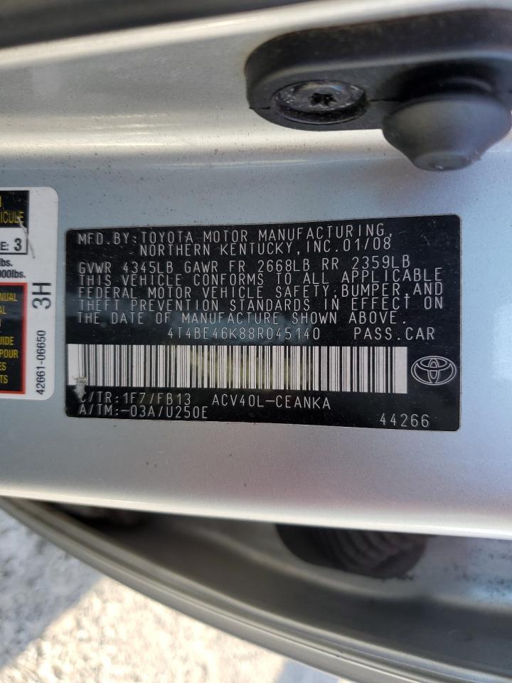 2008 TOYOTA CAMRY