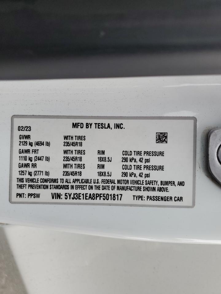 2023 TESLA MODEL 3