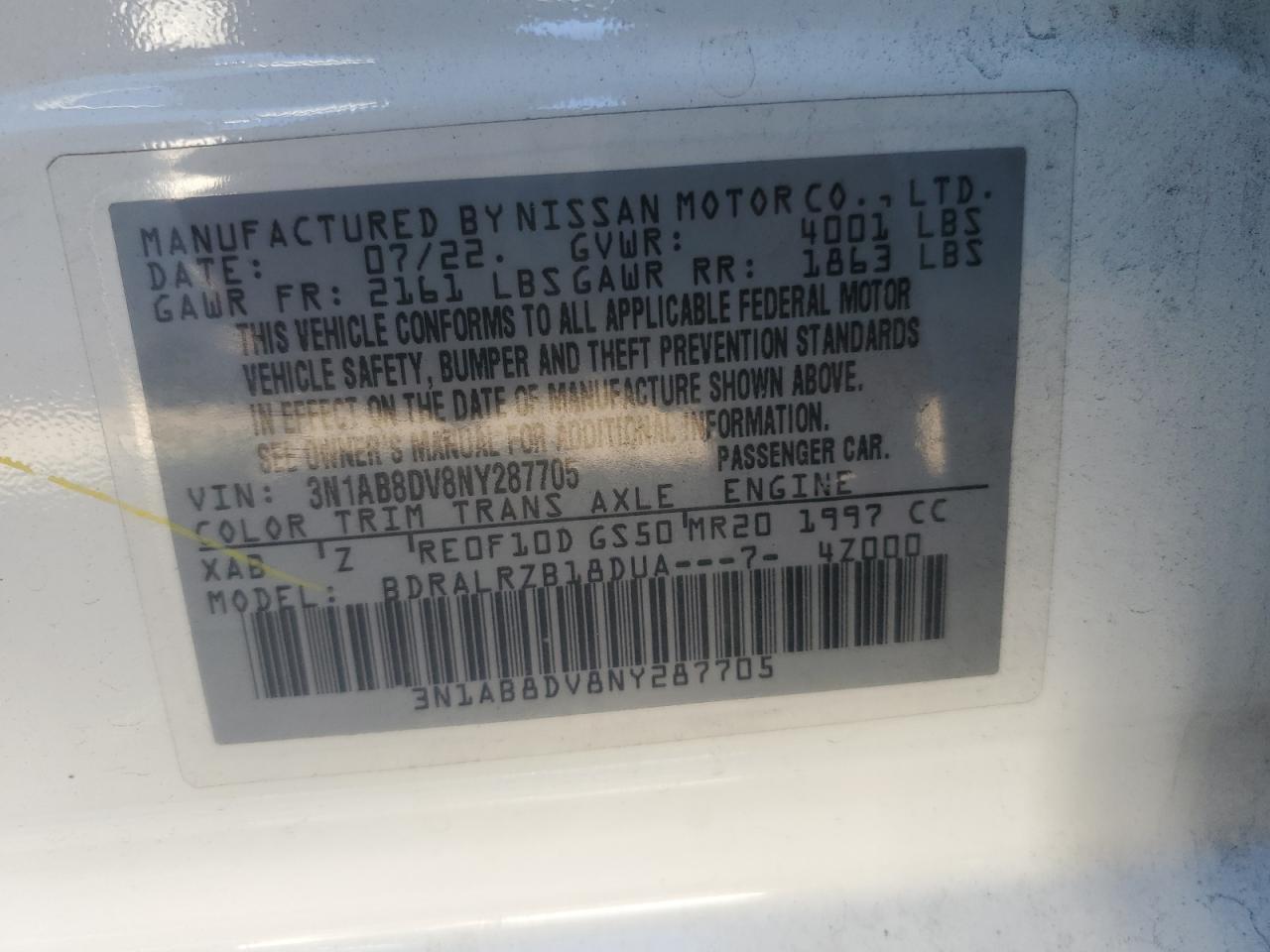 2022 NISSAN SENTRA