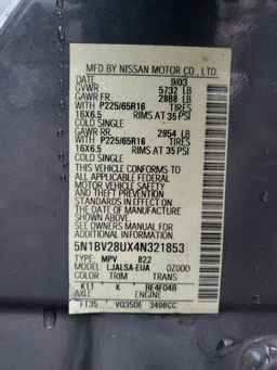 2004 NISSAN Quest