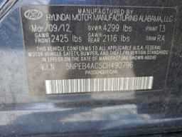 2012 HYUNDAI SONATA
