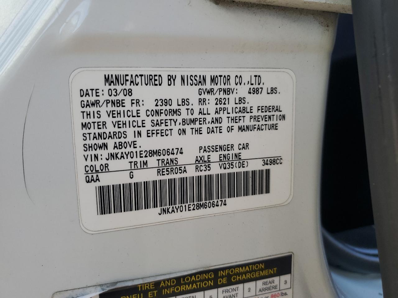 2008 INFINITI M35
