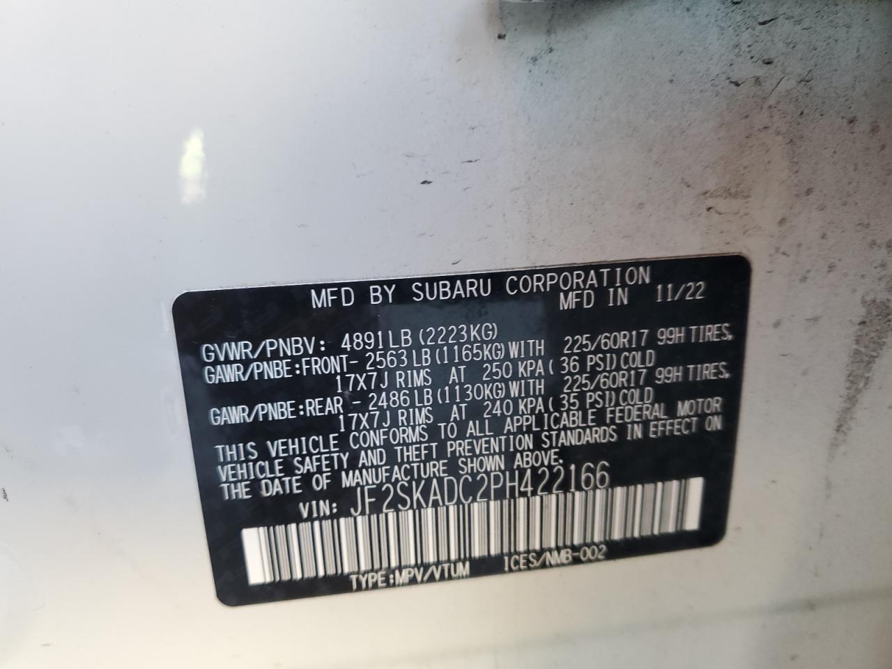 2023 SUBARU FORESTER