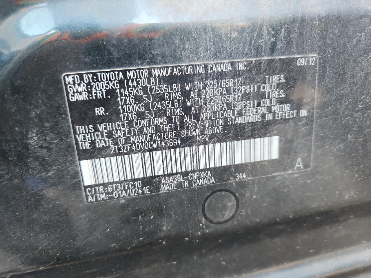 2012 TOYOTA RAV4