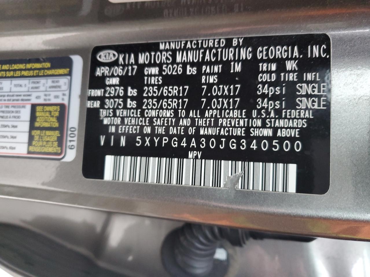 2018 KIA SORENTO
