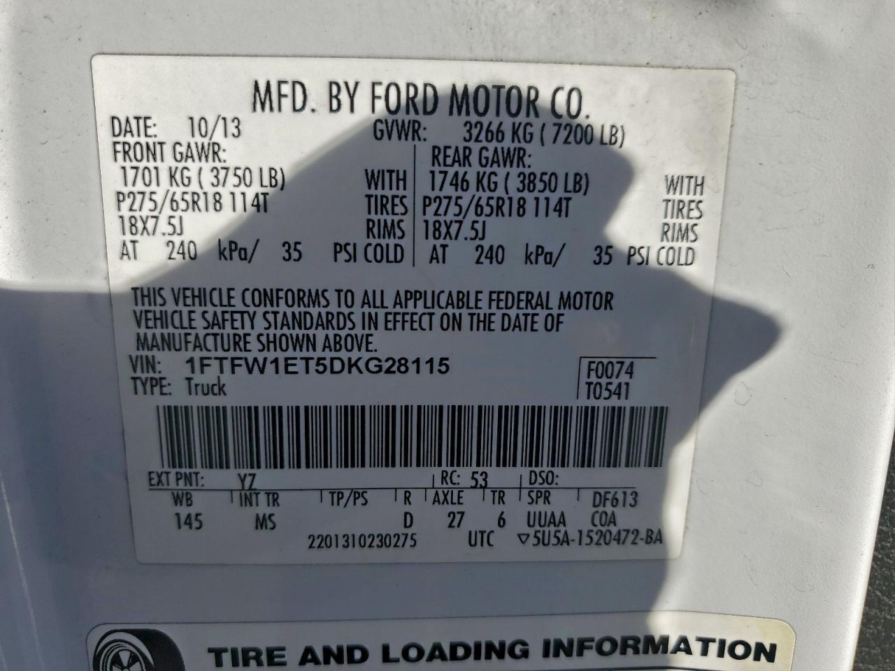 2013 FORD F-150